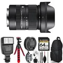 Sigma 18-50mm f/2.8 DC DN Contemporary Lens for Sony E w/ Plus Bundle