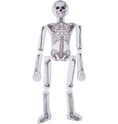 Fun Express Halloween Plush Skeleton Pillow, 5 Feet Tall - Halloween Decor - 1 Piece