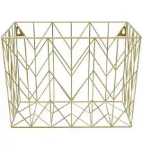 U Brands Hanging File Desk Organizer, Wire Metal, Gold