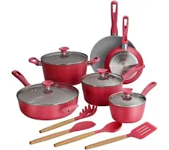 Tramontina 14 Piece Ceramic Cookware Set (Teal)