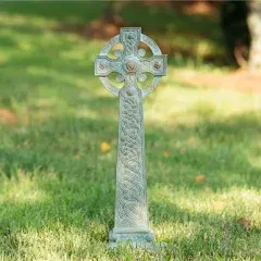 Garden Celtic Cross Statue Boxed for Gift Giving 23.5 Inches Height