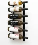 VintageView W Series (2 ft) - 6 Bottle Wall Mounted Wine Rack (Satin Black) Stylish Modern Wine Storage with Label Forward