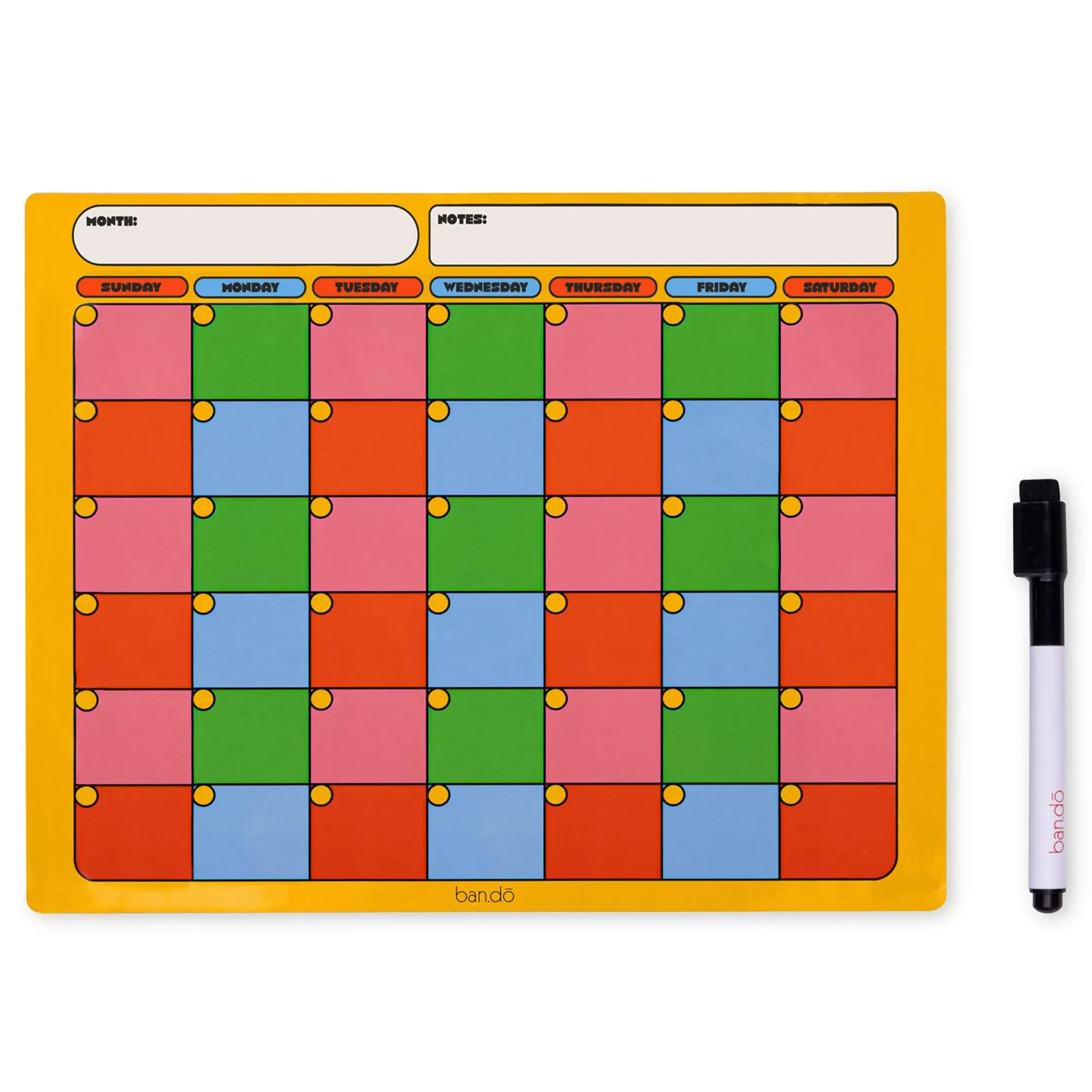 Ban.Do Colorblock Magnetic Calendar