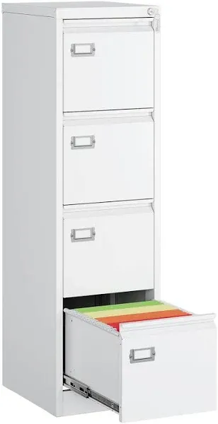 4 Drawer Vertical File Cabinet with Lock