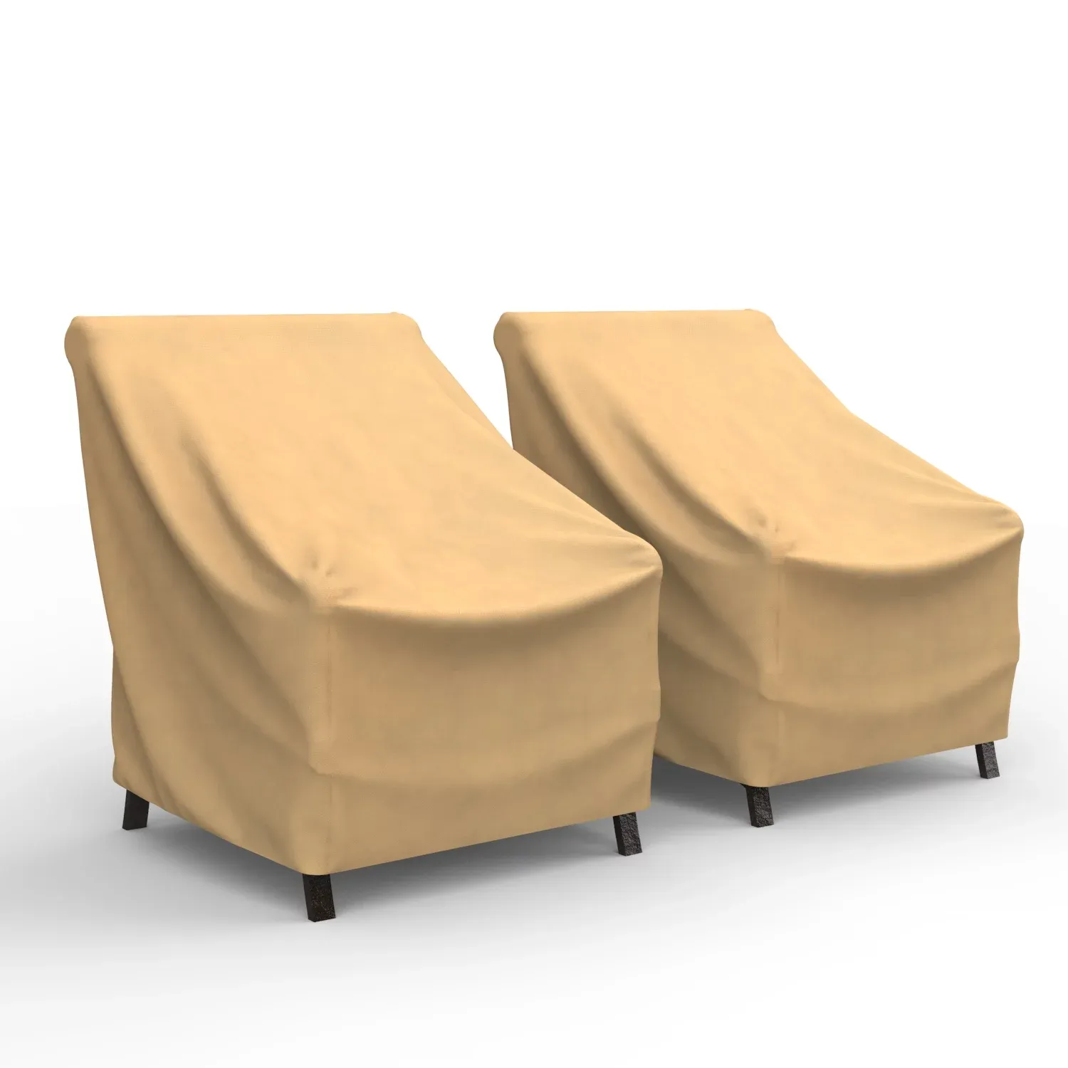 Budge Small Beige Patio Outdoor Chair Cover, All-Seasons (2 Pack)