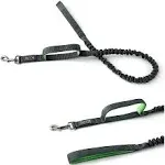 Mighty Paw Tactical Dog Leash, Dual Handle Bungee Lead (Green)