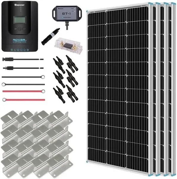 Renogy 400W Watt 12V Solar Premium Kit W/ 40A MPPT Charge Controller Off-Grid