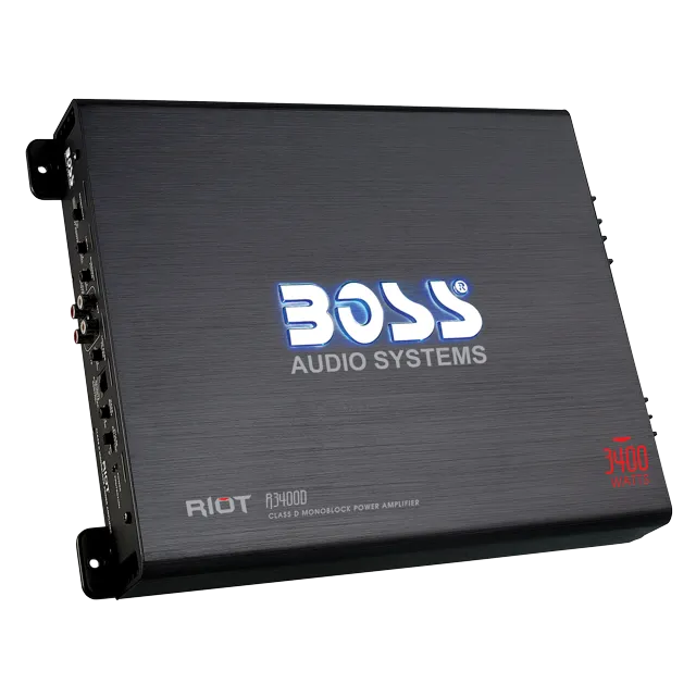 BOSS Audio R3400D Riot 3400 Watt Monoblock Class D Car Audio Amplifier + Remote