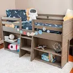 Max & Lily Modern Farmhouse Low Loft Bed