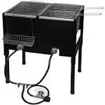 Barton High-Pressure Triple Basket Deep Fryer Dual Burner Propane Burner Fish Cooker Fry Basket Fryer