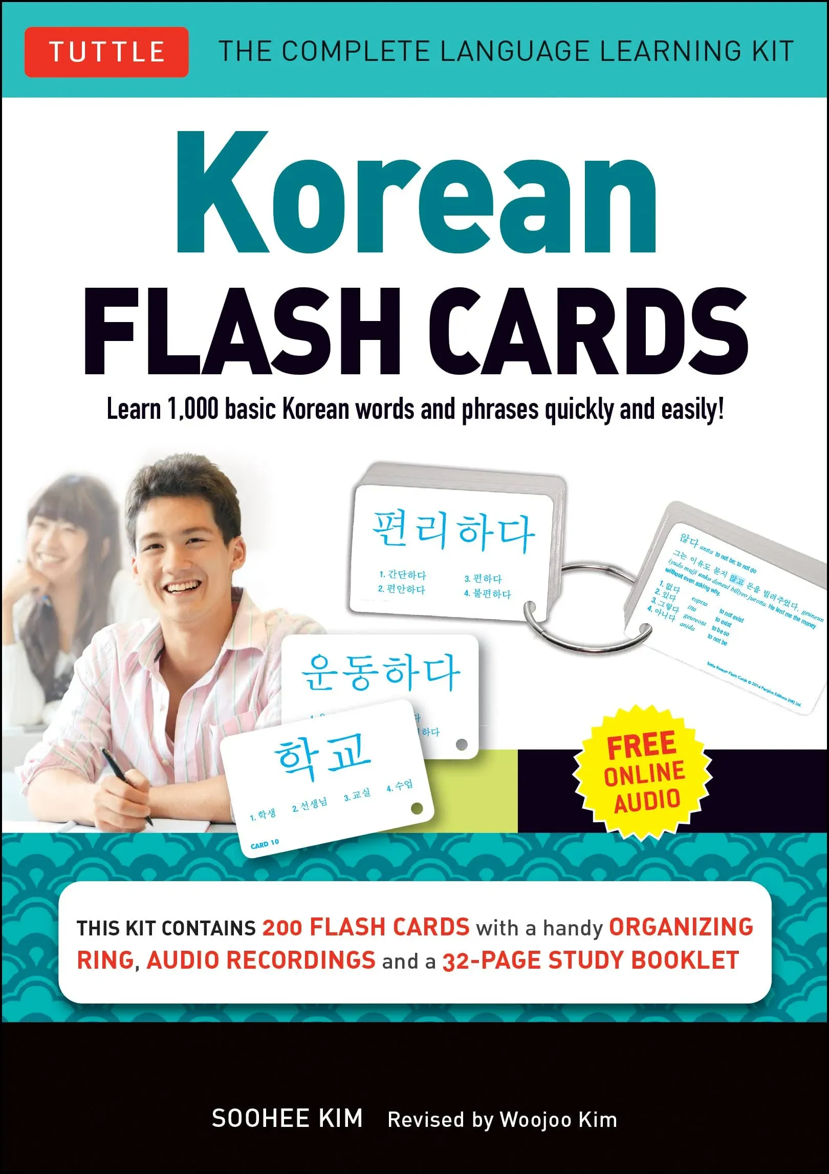 Korean Flash Cards Kit: Learn 1,000 Basic Korean Words and Phrases Quickly and E