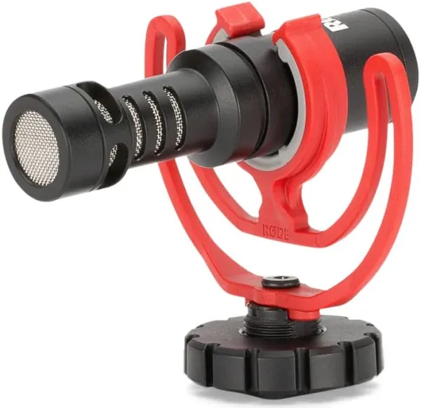 Rode VideoMicro Compact Directional On-Camera Microphone with Shockmount, Windshield and Patch Cable