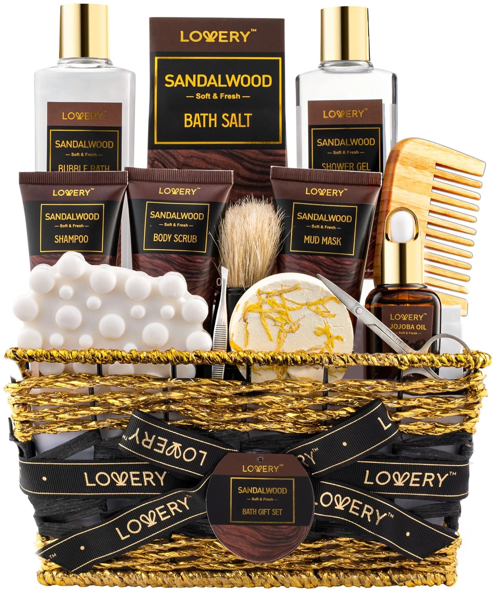 Lovery Men's Sandalwood Bath Gift Set