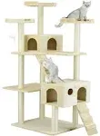 Go Pet Club 72'' Cat Tree, Beige