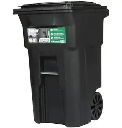 Two Wheel Black Trash Can 64-gallons