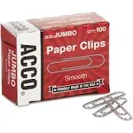 Acco Economy Jumbo Smooth Paper Clips