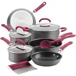 Rachael Ray, Create Delicious 11-Piece Hard-Anodized Aluminum Nonstick Cookware Set