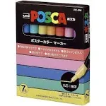 Mitsubishi Pencil Posca Fine Point Paint Marker Pen Set of 7