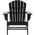 WestinTrends Dylan Outdoor Patio Adirondack Chair, Black