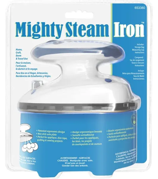 Dritz 653380 Mighty Travel Innovative Steam Iron **NEW IN PACKAGE**