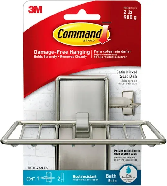 Command Satin Nickel Soap Dish