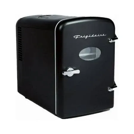 NEW Frigidaire, Black 6 Can Mini Personal Fridge Cooler