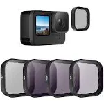 TELESIN 4pcs Camera Lens Filters Protector Kit for GoPro Hero 11 Hero 10 9,1PC Circular Polarizing Filters with 3pcs Neutral Density for GoPro Hero