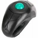 New USB Wireless PC Laptop Finger Handheld Trackball Mouse Mice w/ Laser Pointer, Black