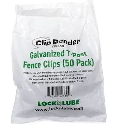 Galvanized T-Post Fence Clips ( 50 Clips ) New.