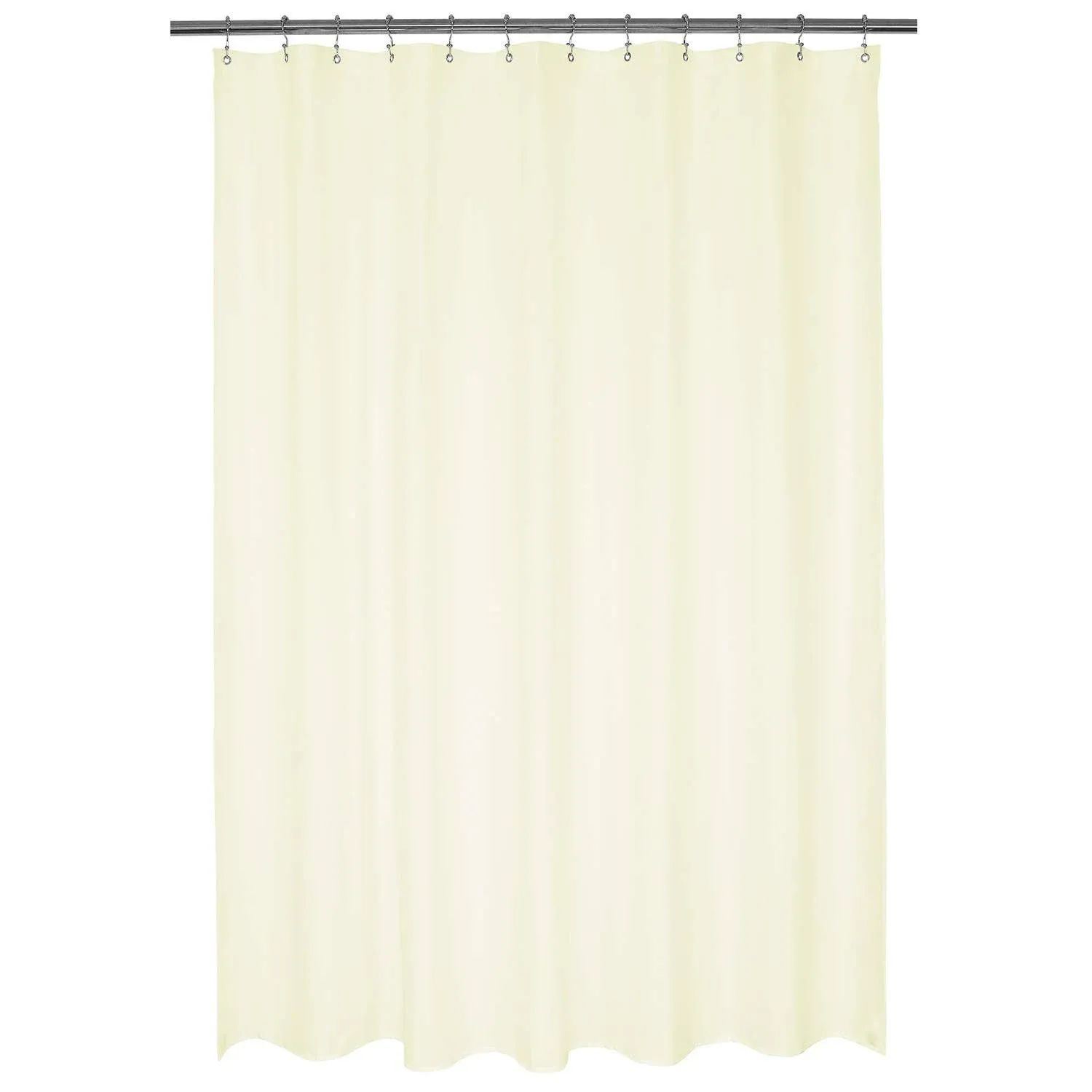 N&Y HOME Nylon Hotel Shower Curtain or Liner, Machine Washable, Water Resistant, Cream, 72 x 72 inches