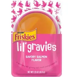 Friskies Lil' Gravies Cat Food, Savory Salmon Flavor - 1.55 oz