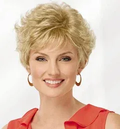 Paula Young Celebrity WhisperLite Wig Short, Natural-Looking, Versatile Layered Wig That Can Be Worn Smooth, Full, Even Wildly Tousled/Multi-tonal Shades of Blonde, Silver, Brown, and Red