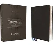 Niv, Thompson Chain-Reference Bible, Premium Goatskin Leather, Black, Premier ...