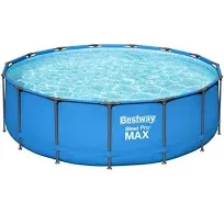 Bestway Steel Pro 15-Foot x 48" Round Frame Above Ground Swimming Pool (No Pump)