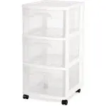 Sterilite 3-Drawer Cart, White