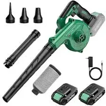 Cordless Leaf Blower &amp; Vacuum with 2 X 2.0 Battery &amp; Charger, 2-IN-1 20V L