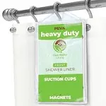 Heavy Duty PEVA Frost Shower Curtain Liner with Magnets &amp; Suction Cups - 70 X...