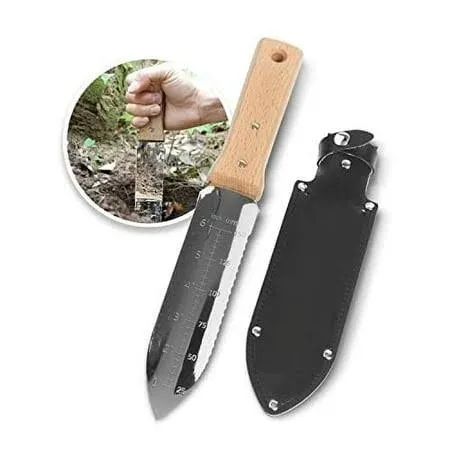 Nisaku Garden Landscaping Digging Tool 7.25 in Stainless Steel Blade and Sheath