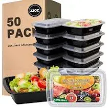 Freezer-Safe 32oz Meal Prep Containers for Healthy On-the-Go Eating - Pack of 15