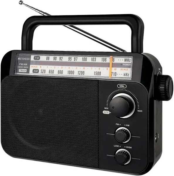 Retekess TR604 AM FM Radio Battery Operated Radio Portable AM FM Radio Plug i...