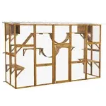 PawHut Catio Playground Cat Window Box Outside Enclosure, Outdoor Cat 