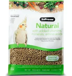 ZuPreem Natural Medium Raw Bird Food