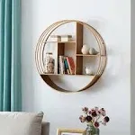 Gold Brooklyn Wall Shelf   3 Tier Floating Wall Decor Round Plate For Bathroom, Bedroom & Living Room   FirsTime Metal From Hilery, $51.34 | DHgate.Com