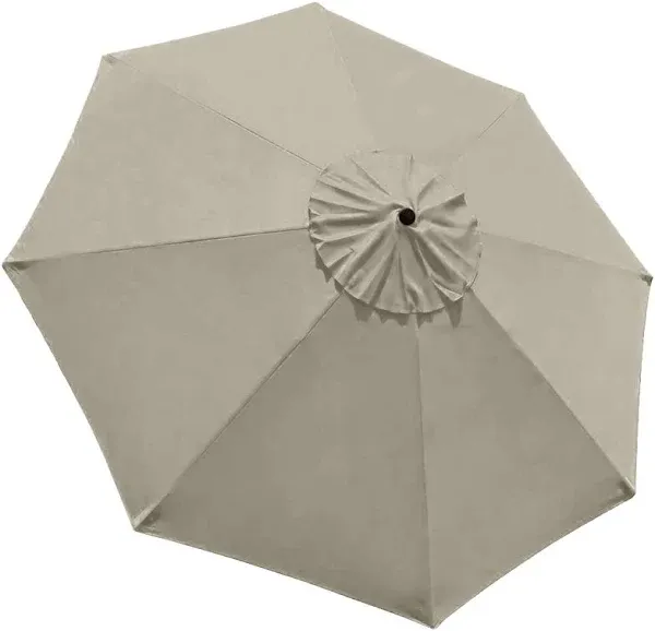 Shatex Patio Umbrella Cover 9 ft Replacement Canopy 8 Ribs-Beige