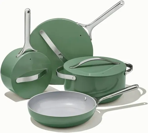 Caraway Non-Toxic Ceramic Non-Stick Cookware 7-Piece Set - Sage