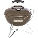 Weber 1126801 Smokey Joe Premium Portable Charcoal Grill, Slate Blue, 14 In. -