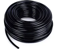 MIXC 100ft 1/4 inch Blank Distribution Tubing Drip Irrigation 100FT, Black 