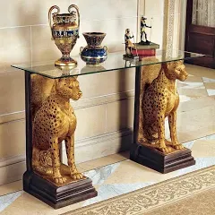 Kristopher Royal Cheetahs 55'' Console Table Fleur De Lis Living