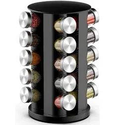 Rotating Spice Rack Organizer for Cabinet, Spice Racks Storage with 15 Jars...