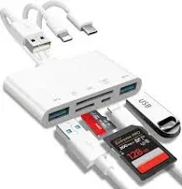 5-in-1 Memory Card Reader, USB OTG Adapter &amp; SD Card Reader for i-/i-Pad, USB...